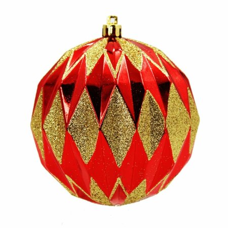 QUEENS OF CHRISTMAS Ball Ornaments Red & Gold, 12PK ORNPK-DIMB-TRAD-12
